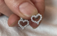 Platinové náušnice s mosaity 0,30ct 
